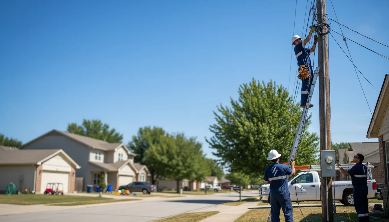 Residential electrician providing installation services in Staples, TX